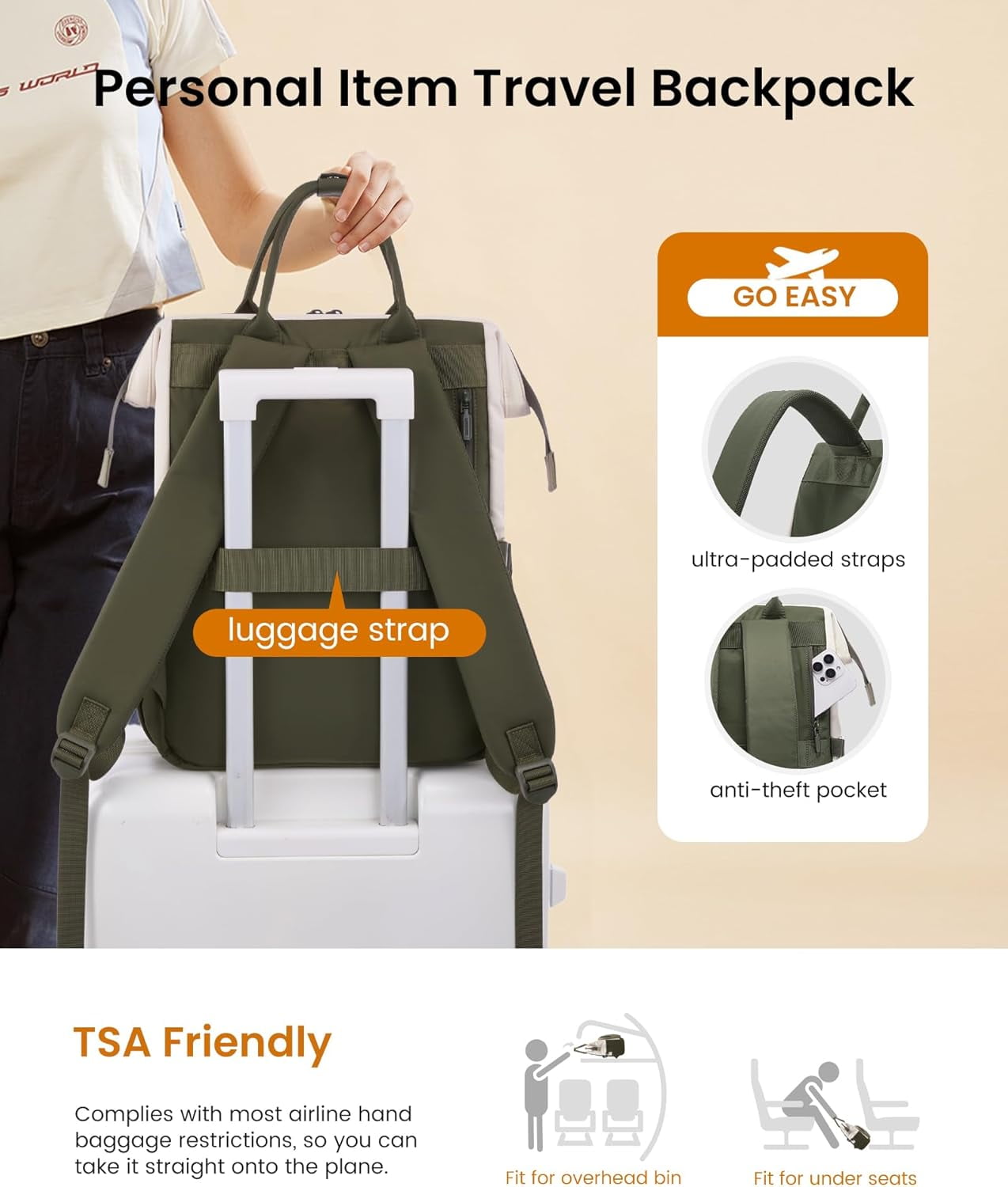 LOVEVOOK Puffer Laptop Backpack for Women, 15.6 Inch Work Backpack purse for Nurse Teacher College, Personal Item Travel Bag Daypack with Water Holder