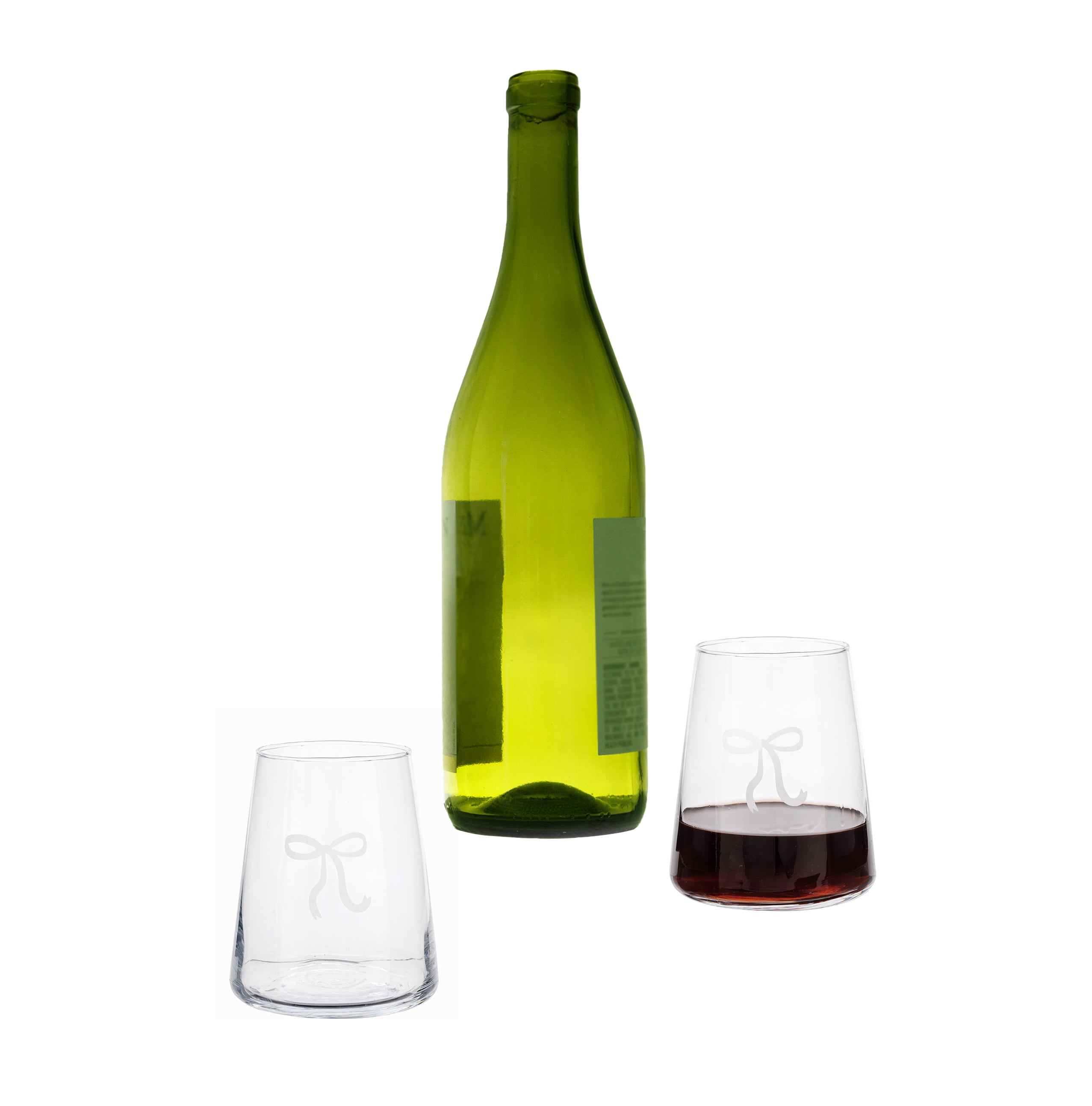 Holiday Time Bow verre à vin sans tige 17oz