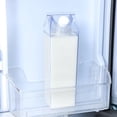 thumbnail image 4 of 2x Botella de agua de cartón de leche transparente cuadrada Botella de leche de 500 ml 1000 ml Botella de portátil simple para deportes Actividad, 4 of 9