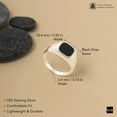 thumbnail image 5 of Amberta Solid 925 Sterling Silver Black Onyx Ring for Men | Signet Ring for Men | Pinky Ring Men | Mens&nbsp;Signet Ring | Biker Rings Men: Black Signet Ring Size 11, 5 of 6