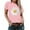 Pink, variant on Sakmal Womens Tops&nbsp;Plus Size Red Short Sleeve Graphic Daisy Crew Neck T-Shirts Womens T Shirts