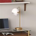 thumbnail image 1 of Henn & Hart TL0783 Sims Brass Finish Desk Lamp with White Shade, 1 of 11