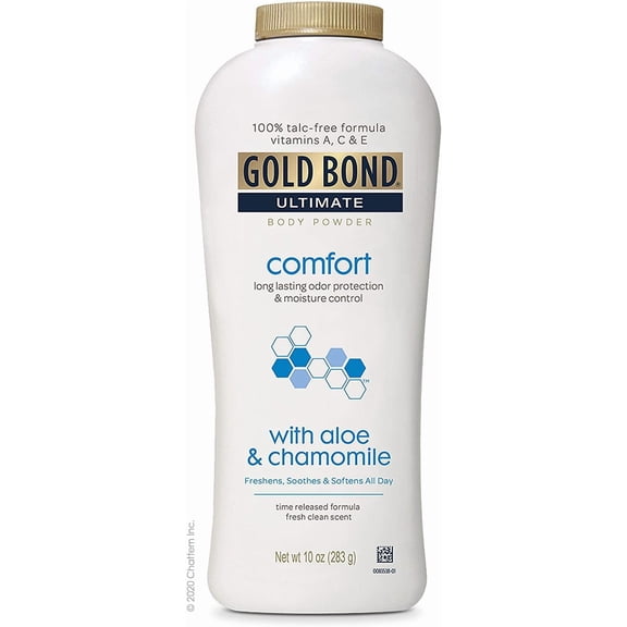 Gold Bond Ultimate Comfort Body Powder 10 oz, Talc Free (Pack of 2)