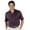 Black/Bordeaux, variant on Monterey Club Men's Pennant Stripe Texture Golf Polo Shirt #1638