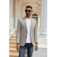thumbnail image 2 of COOFANDY Men's Lightweight Two Button Knit Blazer - Casual Sport Coats Suit Jacket, 2 of 6