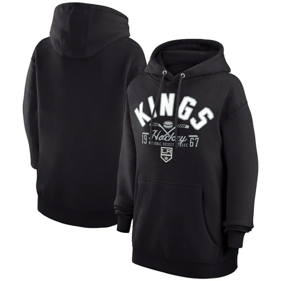 Men's Starter  Black Los Angeles Kings Puck Pullover Hoodie