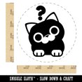 thumbnail image 2 of Round Cat Curious Rubber Stamp for Scrapbooking Crafting Stamping - Large 1-1/4 Inch, 2 of 7