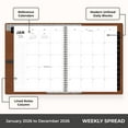 thumbnail image 5 of Blue Sky ASMBLD 2026 Weekly and Monthly Planner Calendar, January 2026 - December 2026, 8.5" x 11", Faux Leather Cover, Wirebound, Storage Pocket, Laminated Tabs, Refillable, Pen Loop, Tan, 5 of 8