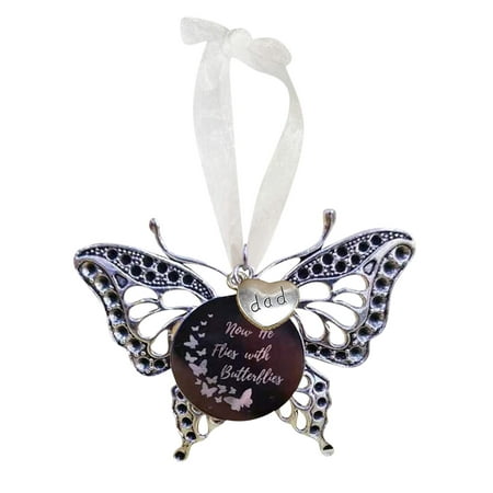 

Christmas Decorations Clearance! Transer Christmas Decorations Creative Hollow Carving Exquisite Butterfly Memorial Family Pendant Christmas Tree Decoration Car Rearview Mirror Pendant Multicolor