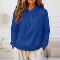 thumbnail image 6 of Womens Hoodie With Cat Dog Pouch Oversized Pet Carrier Hoodies Kangaroo Large Pocket Hooded Sweatshirts For Puppy Kitten Dogs Holder Dark Blue 3Xl, 6 of 6
