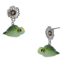 Delight Jewelry Resin Sea Turtle - Two-tone Daisy Flower Post Earrings