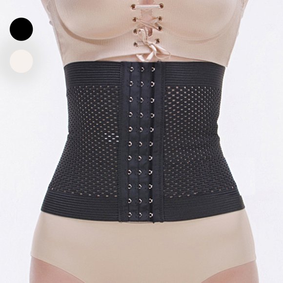 Trayknick Abdominal Belt 11 Buckles Body Sculpting Rubber Waist Trainer Body Shaping Belt for Summer