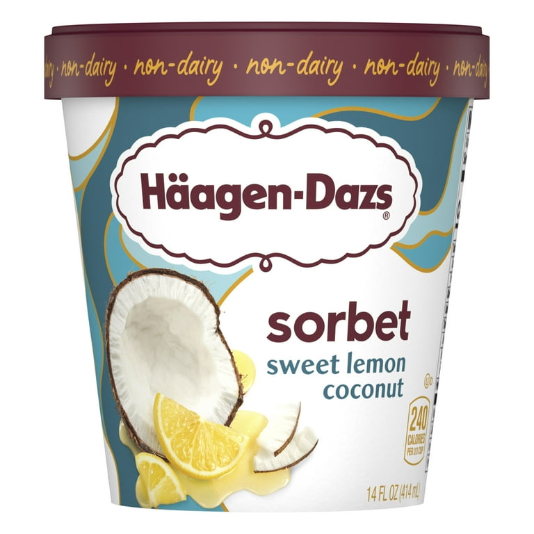 Haagen-Dazs Sweet Lemon Coconut Sorbet, 14 fl oz - Walmart.com