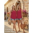 thumbnail image 5 of MOYIKO Tank Tops for Women Eyelet V Neck Trendy Sleeveless Tops Dressy Casual Flowy Summer Shirts Loose Fit, 5 of 7