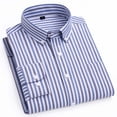 thumbnail image 4 of Qiyinn Men's Oxford Shirt Solid Casual Button Down Collar Shirts Long Sleeve Dress Shirts with Pocket, 4 of 6