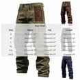 Bnwani Mens Pants Casual Cargo Button with Multi Pockets Straight Leg ...