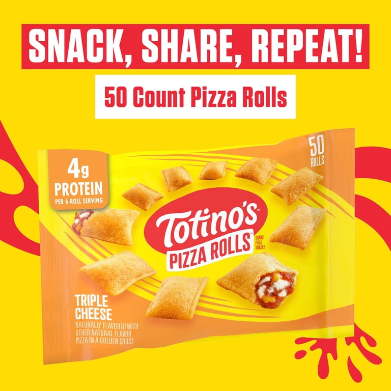 Totino's Pizza Rolls, Triple Cheese Flavored, Frozen Appetizers