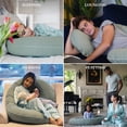 thumbnail image 5 of PharMeDoc Pregnancy Pillow - C Shaped Body Pillow for Pregnant Women - Sage, 5 of 8