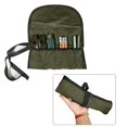 thumbnail image 4 of Tool Roll Up Pouch, Tool Roll,Canvas Multipurpose Wrench Roll Up Bag, Tool Roll Organizer,4 Pocket for Electrician, 4 of 5