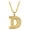 D, variant on Initial Necklace for Women Men, Gothic Gold Plated 26 Letters Name Pendant Necklace