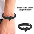 thumbnail image 3 of Kripyery Couple Bracelet 3 Layers Handmade Long Solid Color Braided Rope Multi-colors Gift Soft Sea Turtle Charm Women Bracelet Fashion Jewelry, 3 of 8