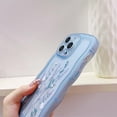 thumbnail image 6 of Compatible for iPhone 13 Pro Case Clear,Flower Cute Wavy Phone Case,Floral Aesthetic Protective Soft TPU Blue Case for iPhone 13 Pro Women Girl 6.1 inches, 6 of 14