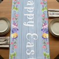 thumbnail image 5 of Table Runners 72 Inches Long Dress Scarves, Easter Bunny Gnomes Farmhouse Kitchen Table Runner, Coffee Tablerunners, Spring Easter Eggs Floral Blue Wood 16x72 Inch, 5 of 9