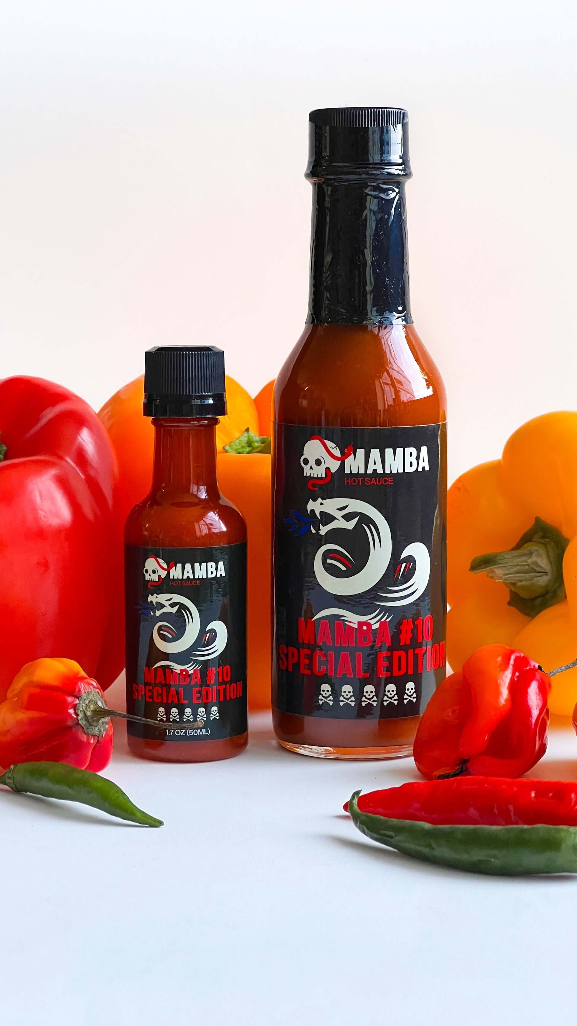 MAMBA #10 Special Edition Hot Sauce, Ghost Pepper Blend with Smoky Spice Flavor, Extra Spicy Condiment for BBQ, Grilled Meats, Wings & Marinades