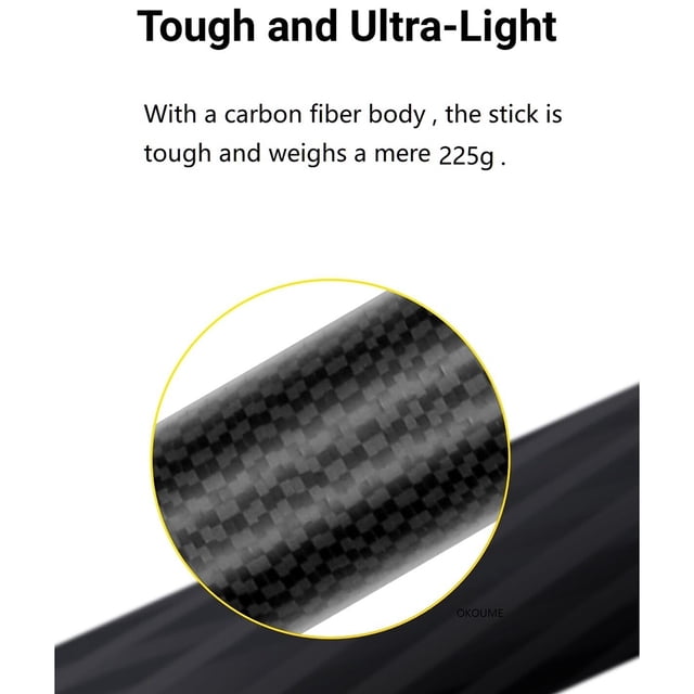 Ultra-Long Carbon Fiber Invisible Selfie Stick Adjustable Extension Rod for ONE X2 / ONE R / ONE X Selfie Stick