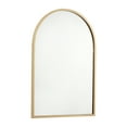 thumbnail image 2 of BizChair 20"x30" Arched Metal Framed Wall Mirror for Hallways, Entryways, Dining and Living Rooms, Gold, 2 of 10