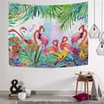 thumbnail image 2 of Coolnut Tapestry Wall Hanging Tropical Watercolor Floral Flamingo Tapestry Tapestry Bright Wall Art Wall Blanket Wall Decor for Bedroom Living Room Dorm Decor（60 x 51 inch） Home Decor Gifts, 2 of 7