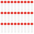 thumbnail image 1 of Unique Bargains 20mL Plastic Test Tubes, 80 Pack Frozen Test Tube Graduated Vial Container Storage Screw Cap, Red Clear, 1 of 6