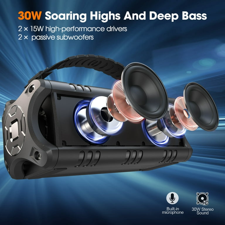 W-King 30W Bluetooth Speaker, Super Portable, Bass Boost, Outdoor Waterproof, Black - Walmart.com W-King 30W Bluetooth Speaker, Super Portable, Bass Boost, Outdoor Waterproof, Black - Walmart.com