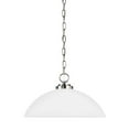 thumbnail image 1 of Sea Gull Lighting 65160EN3-05 Oslo - One Light Pendant in Contemporary Style - 15.75 inches wide by 8.75 inches high Chrome LED Chrome Finish with Etched/White Glass, 1 of 1