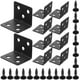 thumbnail image 1 of 10 soportes angulares resistentes en forma de L con tornillos para estantes de madera y muebles. Soportes de esquina metálicos de 90 grados para mesas y sillas., 1 of 5