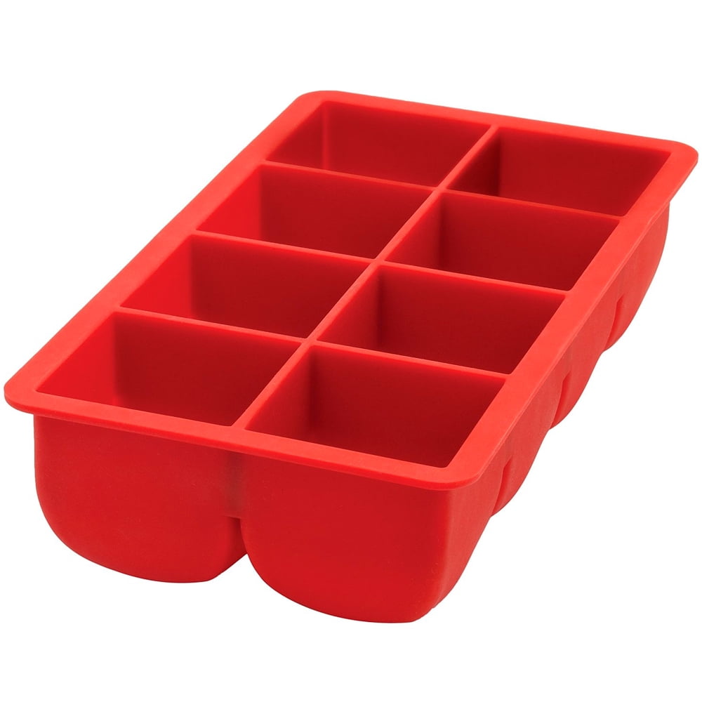 Red Silicone Ice Mold (2 Blocks) - WebstaurantStore