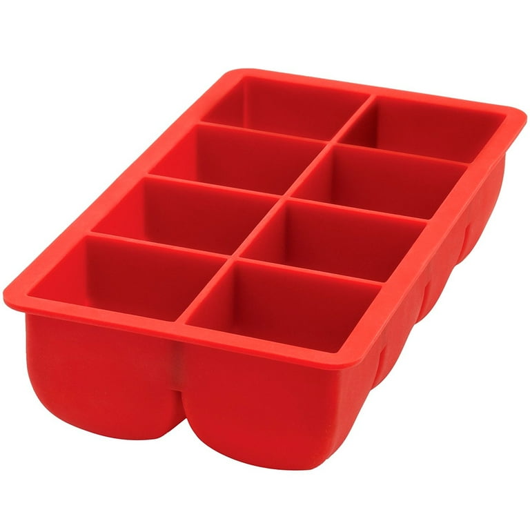 Zulay Kitchen Silicone Square Ice Cube Mold and Ice Ball Mold (Set of 2) -  Red, 2 - Ralphs