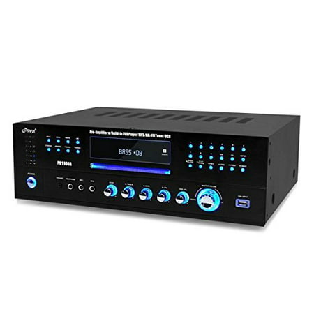 Pyle Home Theater Preamplifier Receiver, Audio/Video System, CD/DVD Player, AM/FM Radio, MP3/USB Reader, 1000 (Best Receiver Under 1000)