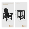 thumbnail image 3 of WestinTrends Malibu Kids 3-Piece Outdoor HDPE Adirondack Chairs With Square Side Table Set, Weathered Wood, 3 of 15