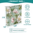 thumbnail image 6 of joogoo Vintage Flower Hardcover 3 Ring Binder 1.5" Round Rings Interior Pockets Binders Organizer 1 Pack, 6 of 9