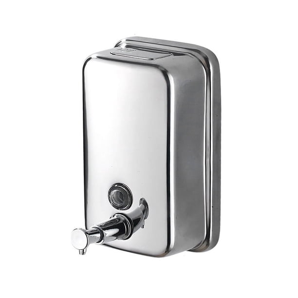 Dispensador de Jabón con Bomba Manual de 500 ML en Acero Inoxidable Pulido
