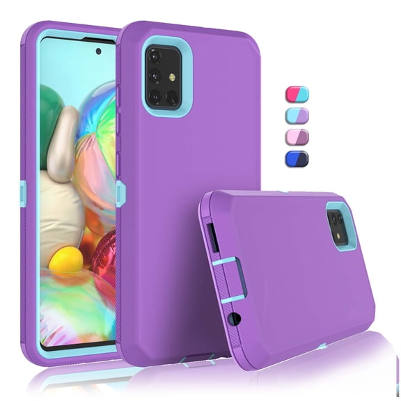 Galaxy A51 4G Cases, Sturdy Phone Case for Samsung Galaxy A51 4G 6.5", Tekcoo Full-Body Shockproof Protection Heavy Duty Armor Hard Plastic & Shock Absorption Rubber Rugged Bumper 3-in-1 Case Cover