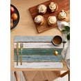 thumbnail image 3 of 2024 Placemat Vintage Farm Granary Wood Grain Green White Dining Tableware Mats Kitchen Dish Mat Pad 4/6pcs Table Mat Home ration, 3 of 7