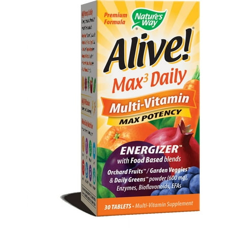 Nature's Way Alive! Whole Food Energizer Tablets, 30 Ct