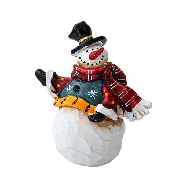 Decoraciones de la Mesa de Navidad Santa Claus Festivo Y Muñeco de Nieve Figuras Conjunto, Resina Roja 7x6x6cm Ideal para Piezas Centrales Mantel Displays Arreglos de Vacaciones, Agrega Alegría de Vac