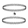 thumbnail image 1 of BodyJ4You Set de 2 collares choker elásticos estilo tatuaje, 1 of 8