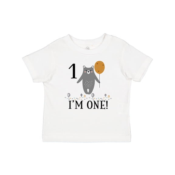 Inktastic 1st Birthday Woodland Bear 1 Year Old Boys or Girls Baby T-Shirt