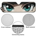 thumbnail image 5 of Uorisanigo Anime Eyes Print Windshield Sun Shade Sunvisor Heat Shield for 2007-2023 Wrangler Rubicon Sahara TJ JK JKU 2 & 4 Door Keep Vehicle Cool Protect Your Car from Sun Heat, 5 of 7