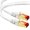 White, variant on Cat6 Ethernet Cable, 25 ft - RJ45, LAN, UTP CAT 6, Network Cord, Patch, Internet Cable xbox PS PC - 25 Feet - Black