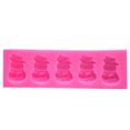 thumbnail image 1 of 1 Pc Adorable Fondant Mold Snowman Cake Mold Eco-friendly DIY Mold (Rosy), 1 of 7